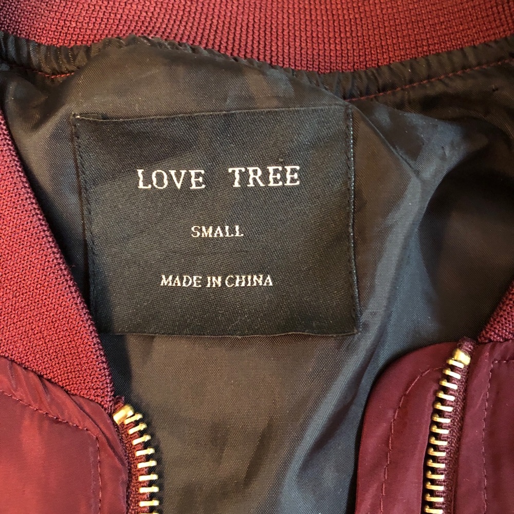Love Tree Burgandy jacket - Picture 4 of 4